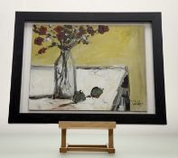A pair of Stella Weaver (Contemporary School) works, one of a Still of a Flowers in a vase, signed