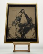 After William Nicholson (British 1872-1949), Porthos, lithograph after woodcut, in a glazed gilt