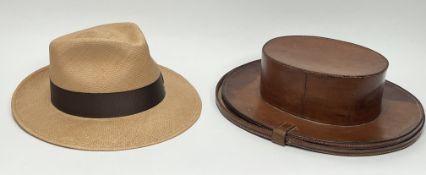 A Stetson Aficionado fedor hat in a putty straw colour (size large), together with a victorian
