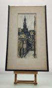 A Contemporary Scottish School, Advocate's Close, mixed media on paper, titled and signed