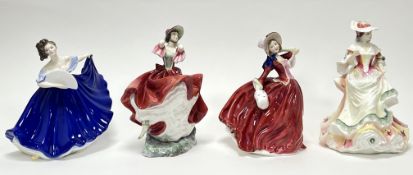 A collection of four Royal Doulton figures, comprising 'Cheryl' HN 3253; 'Autumn Breezes' HN