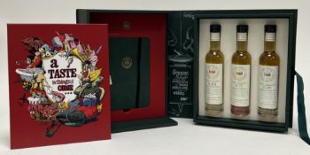 The Scotch Malt Whisky Society, The Vaults, Leith, 'welcome tasting box', comprising three Society