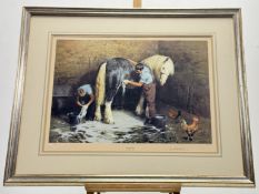 AftDavid Shepherd OBE (British 1931-2017), Shampoo Time 128/850 limited print, signed in pencil to