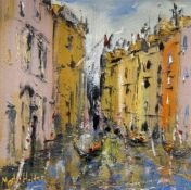 Mark Holden MA (Scottish 1962-), Venice Peace, oil on board, signed bottom left, inscribed verso