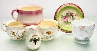 A collection of wares comprising, a pair of victorian 