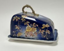 An early 20thc W. & E. Corn cheese dish and cover, decorated in the 'Blossom' pattern, foliate and
