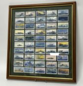 A collection of fifty Players Cigarettes cards depicting Naval ships, comprising 