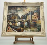 Armand Lourenco (1925-2004), Pont-Neuf, oil on canvas, signed bottom right, inscribed verso, in a
