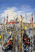 Mark Holden MA (Scottish 1962-), Venice Gondoal Charm oil on canvas, signed bottom right,