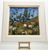 Moy Mackay (Scottish 1966-), Antama Grazing the Glen, felted merino, stiched signature bottom right,