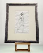 Merrylees, Pencil Sketch of a standing figure, signed in pencil to side, in a glazed frame. (26.
