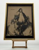 After William Nicholson (British 1872-1949), Porthos, lithograph after woodcut, in a glazed gilt