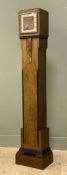 A 1930s Art Deco longcase clock by James Carr of Aberdeen, square dial within walnut case,