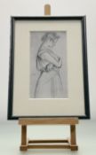 John, Side Profile of a Woman Print, in a glazed frame. (20.5cmx11cm)