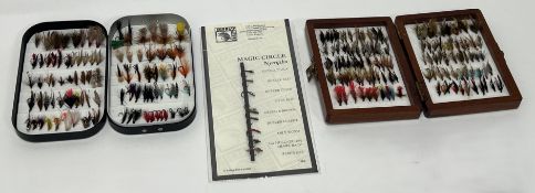 Fishing Interest: A large collection of Scottish trout fishing flies contained within two boxes (a
