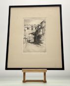Kathleen G Jefferies (Early 20thc English School), High Street Gate Sailsbury, etching, signed