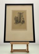 Marjorie Christine Bates (1883-1962), Strollettes Lodging Edinburgh, lithograph, titled in pencil