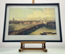 After William Daniell (British 1769-1837), London Plate III repdroduction edition print, in a glazed