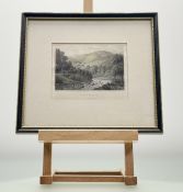 A group of three engravings comprising, after J.P Neale, Bonskeid Perthshire (10cmx13cm), after John