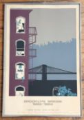 A Vintage Poster titled - Brooklyn Bridge 1883-1983, Tobias Picker : Keys to the City, world premier