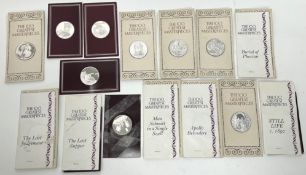 A group of thirty three John Pinches Medallists, London 100 Greatest Masterpieces silver