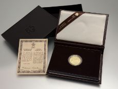 A Canadian 1987 $100 proof coin issued by the Royal Canadian Mint, certificate 032333: d. x 27cm