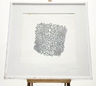 Angus Lillie, Subtomic Hymn (2010), ink on paper, paper lable verso, in a glazed frame. (40cmx40cm)