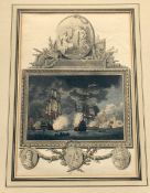 A 19thc Naval Engraving, After Dominic Serres R.A (1722-1793), Defeat of the Dutch Fleet June