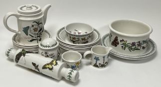 A collection of Portmeirion 'The Botanic Garden' wares, comprising a pair of large dinner plates (d.