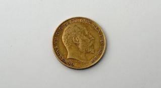 An Edward VII gold half sovereign 1910 4g