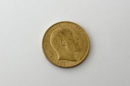 An Edward VII gold sovereign 1909 8g