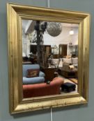 A 20thc gilt framed carved wall mirror (54cm x 65cm)