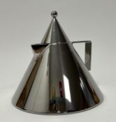 Aldo Rossi for Alessi, a 'Il Conico' stainless steel kettle of conical form, in original box (h.