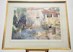 Sir William Russell Flint (Scottish 1880-1969), The Mill Pool, limited print 261/250, paper label