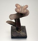 Y John Maltby (British, 1936-2020), Butterfly, stoneware sculpture, with moulded mark and
