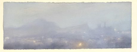 Y Matthew Draper (Scottish, b. 1973), Silhouette (an Edinburgh panorama), signed lower right and