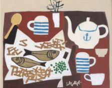 Y Simon Laurie R.S.W., R.G.I. (Scottish, b. 1964), Fish Tea, acrylic, signed lower right, framed.