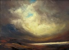 Y Jonathan Shearer (Scottish, b. 1970), Dusk, Sutherland, signed, titled and dated 2003 to the