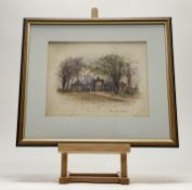 A group of three Ladykirk watercolours titled - The Tweed at Ladykirk, Lion Lodge Ladykirk and The