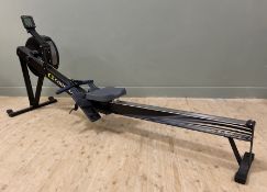 A Concept 2 Model D rowing machine. H. 110cm L. 235cm D. 63cm