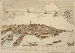 Halley Douglas, The South Properties of Berwick upon Tweed, watercolour signed DS Halley bottom