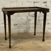 A mid-century folding picnic table by Silverdale, tray top over foldable square supports: H. 60cm L.