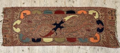 A modern Indian Paisley shawl. L. 188cm D. 67cm