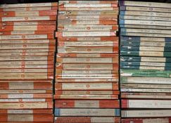 A collection of vintage Penguin Orange/blue/Green and purple spine classic paperbacks comprising,