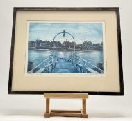 Peter Chase (Contemporary School), Wapping Wharf,aquatint screen print, 2/50, titled, signed and