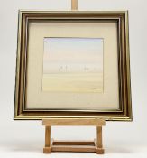 John J Holmes (British 20thc), Misty Morning, watercolour, signed bottom right, in a glazed