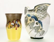 A Royal Doulton Howard pattern ewer (marked verso) (h-26cm) together with a 1960's Strathearn Art