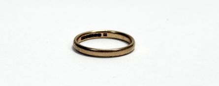 A 9ct gold wedding band N/O 2.04g