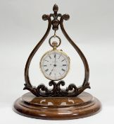 An Edward VII 18ct gold H Samuel of Manchester open face pocketwatch 73285 with white enamel dial