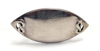 An Edinburgh silver Liberty & Co art nouveau style oval pierced brooch: h. x 3.4c l. x 6cm Edinburgh